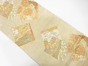 色紙散らしに華文・花鳥模様織り出し袋帯